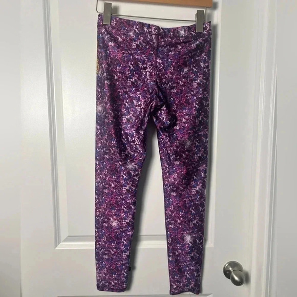 Peloton Cycle x Terez Active Leggings Logo Purple Speckles Womens Size M - Picture 12 of 14
